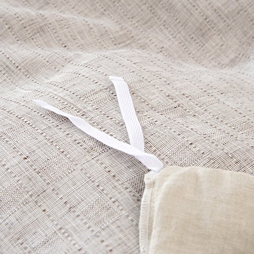 Merryfeel 100% Yarn Dyed Check Linen Duvet Cover Set,Pure French Linen Luxurious - Queen - Thumbnail 5