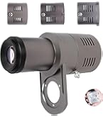 Mini Optical Snoot For Aputure Storm 80C COB Light, Includes 33 Gobo Filters And Clear PVC Gobo Album, Magnetic Dual Gobo Slot, Adjustable Focus, Aluminum Construction For Creative