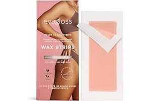 IRRESHINE Wax Strips Hair Removal for Body: Bikini & Brazilian Waxing Strip Kit Hair Remover - 40ct with Wipes, Spain Made 98% Natural