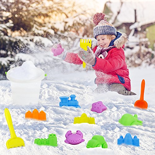 image for JoyGrow 17 PCS Beach Sand Toys17 PCS Beach Sand Toys Set with Bucket,S