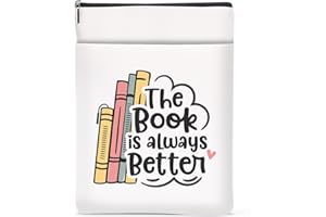 NGZS Book Lovers Gifts Book Sleeve, Bookish Book Club Gifts Book Covers for Paperbacks, Christmas Birthday Book Pouch Book Protector, Bookworm Librarian Gifts for Women Reader Bestie Girl Book Accessories