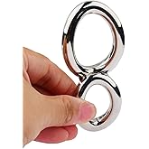 Curved 8-Shaped R-ing Men'sTraining Accessory-USZF84 (Silver) | Designed to Fit the Contours of the Body