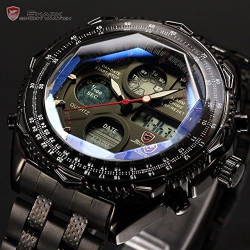 SHARK New Mens Quartz Sport Army Wrist Watch Analog Stainless Steel