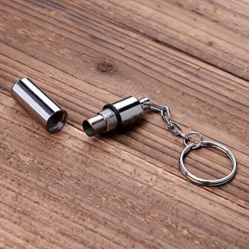 LiangGui Stainless Steel Bullet Cigar Hole Punch Cutter with Key Chain 1 Pcs