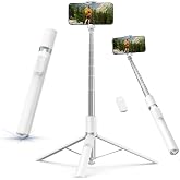 TELESIN 70" 0.1s Auto-Open Phone Tripods, Selfie Stick for iPhone &amp; Android | Gravity-Activated Extendable Cell Phone Stand with Bluetooth Remote, 360&deg; Adjustable Phone Tripods for Travel, Vlogging