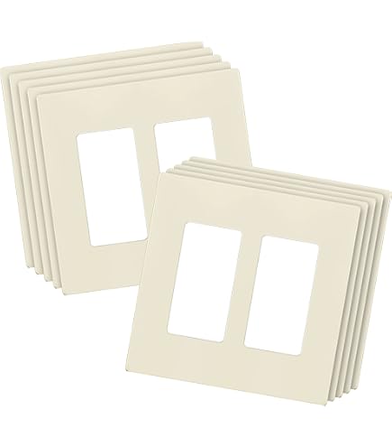 TG Screwless 4-Gang Toggle Switch Wall Plate - Child Safe, Glossy White Polycarbonate, 4.68" X 8.38" - View #4