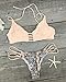 Cupshe Fashion Women's Lace Up Stripe Strappy Bikini Set