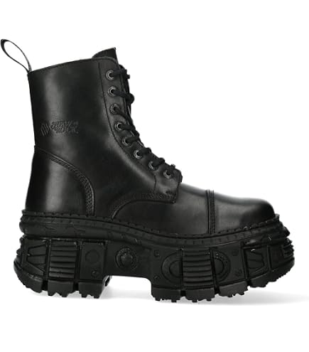 靴 NEWROCK lliccollection Amazon.com | New Rock Boots M-MILI084N-S5 Unisex Metallic Black
