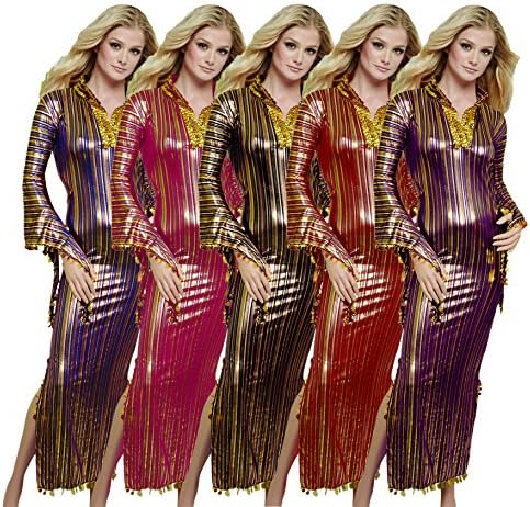 Oriental Belly Dance Handmade Abaya Sexy Beaded Saidi Costume Galabya Lingerie-62Red