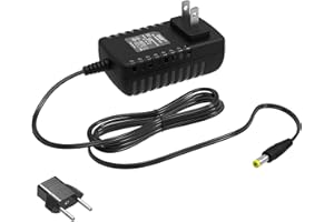 HQRP 6V AC Adapter Compatible with Akai MPK2 MPK25 MPK49 MPK61 MPK88 MPK249 MAX49 Keyboard Power Supply Cord Adaptor [UL Listed] + Euro Plug Adapter