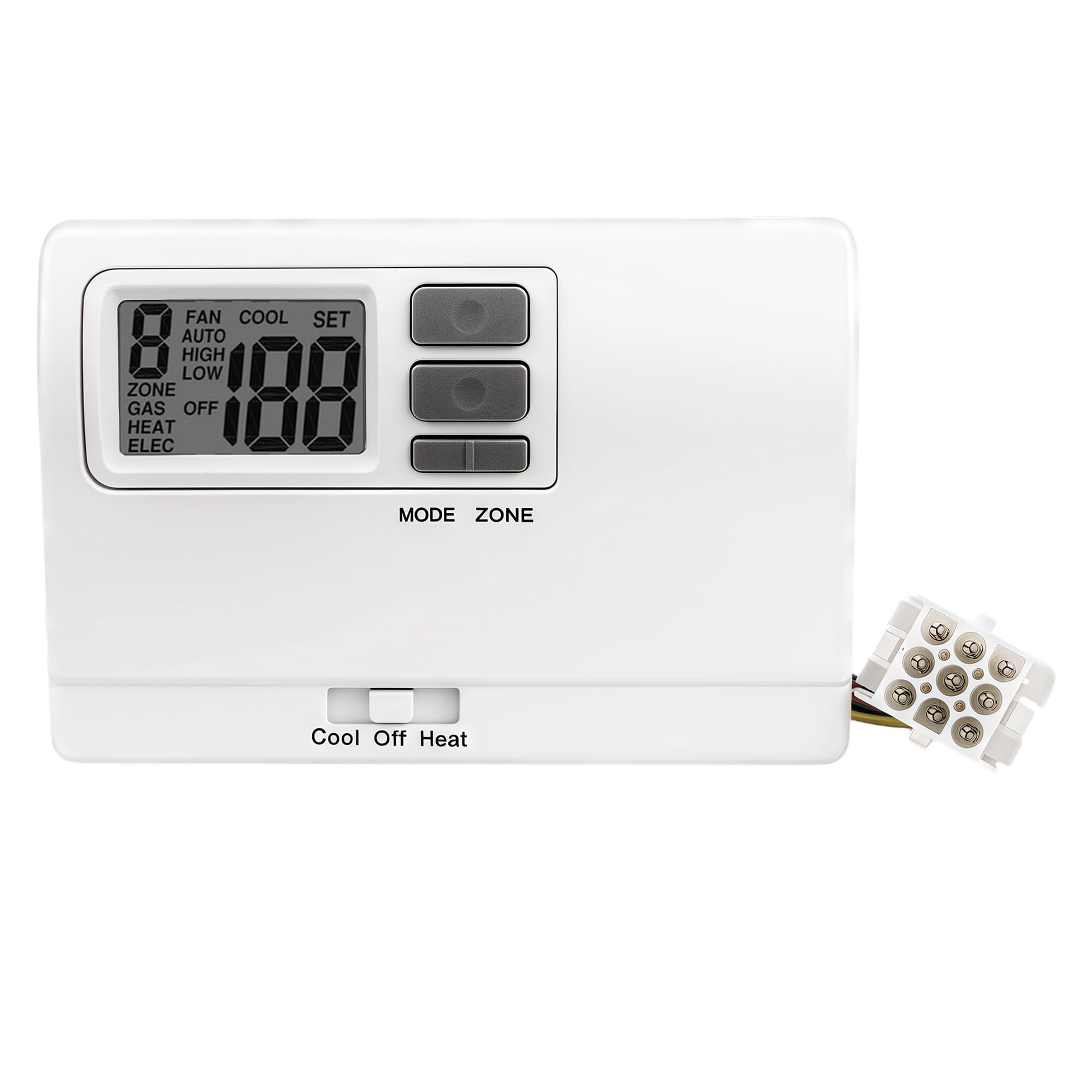 Photo 1 of NAYAMOL 8330D3351 Digital Thermostat Heat/Cool Wall-Mount RV Thermostat Compatible with Coleman Mach Models, Camper Trailer Motorhome Thermostat – White