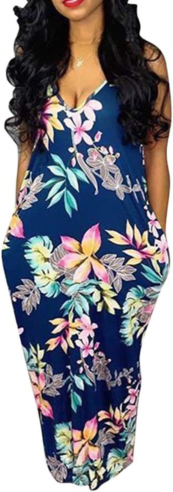Womens Tie Dye Maxi Dresses Sleeveless Casual Sexy Vintage Floral Summer Boho Bodycon Long Dress Plus Size Sundresses