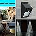 Solario Bright Solar Powered Wireless Outdoor LED Security Floodlights- 80 Lumen- No Tools Required Peel and Stick- Motion Activated- Black