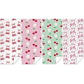 4 Pack Towels for Bathroom, Beach Towel, Microfiber Lightweight Beach Towels Oversized, Towel Accessories for Women Girls Appreciation Birthday Christmas Favors 32x71 IN, Cute Cherry Bow Lover Gift