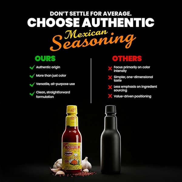 EL YUCATECO ACHIOTE ANNATTO CONDIMENTED LIQUID, AUTHENTIC MEXICAN MARINADE AND SEASONING, TRADITIONAL ANNATTO SAUCE FOR CHICKEN, PORK, SEAFOOD AND COCHINITA PIBIL, 10 FL OZ (PACK OF 1)