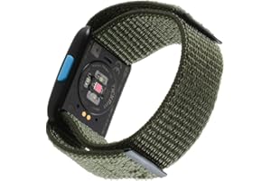 YIN SONG Sport Mesh Nylon Armband Compatible with Wahoo Fitness TICK FIT Heart Rate Sensor Replacement Strap - Army Green, Large