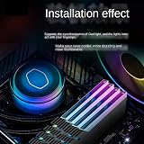 QWAMBVZE DDR4 DDR5 5V ARGB Sync PC RGB RAM Heatsink Cooler Silver White view 7