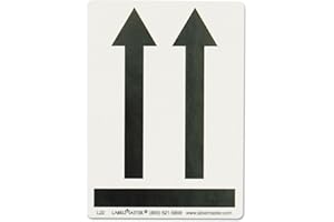 Labelmaster L22 Black Arrows Up Air Label, 3 1/4" x 4 1/2" (Pack of 500)