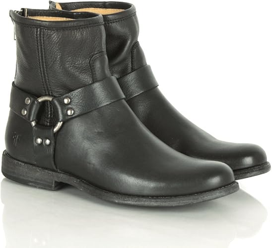 frye black leather booties