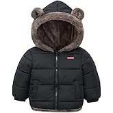 Happy Cherry Baby Boys Girls Puffer Jacket Hooded Coat Fleece Liner Elastic Cuffs Outerwear 12Mon-5T