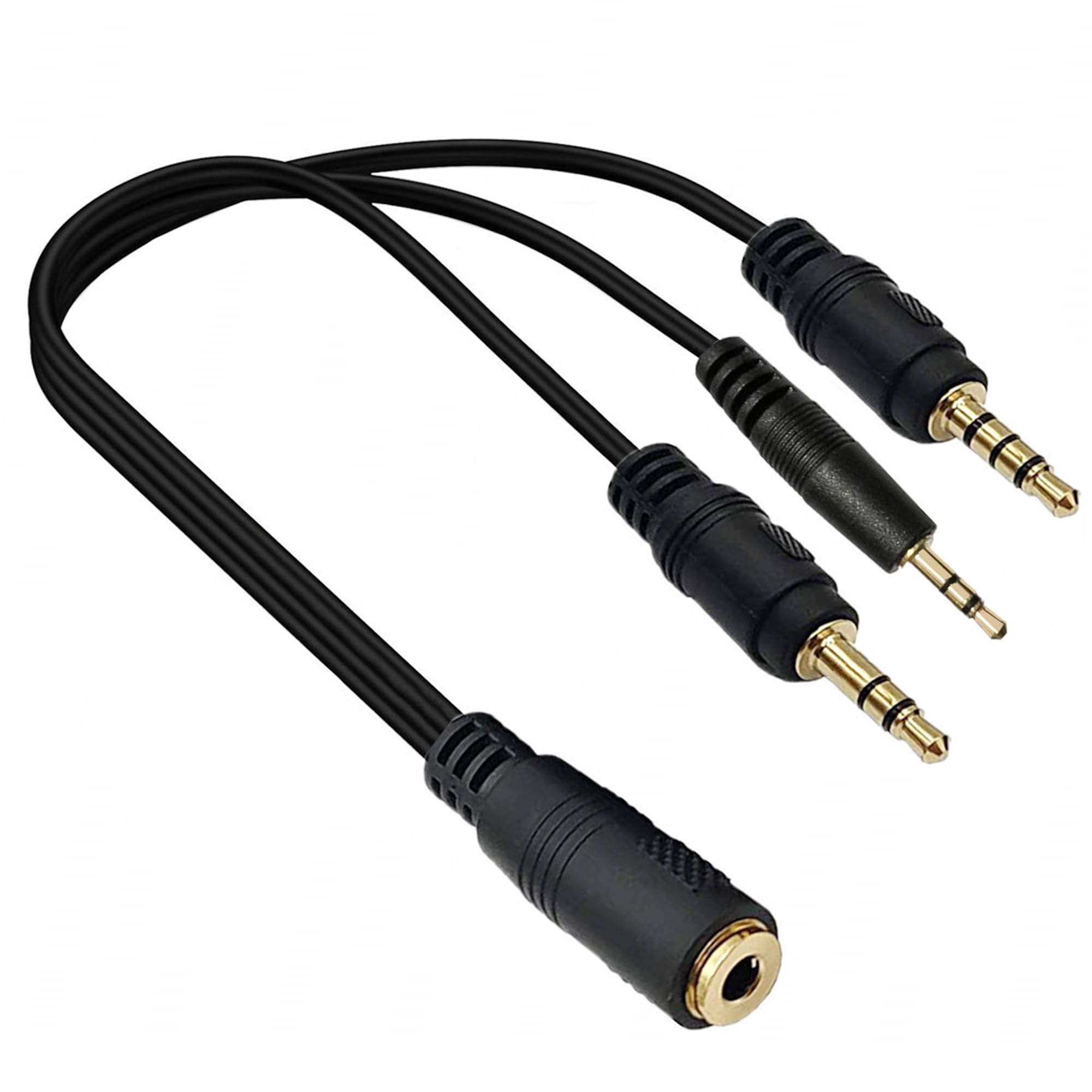 MEIRIYFA 3.5mm (1/8") TRS Female to 3.5mm TRS Male +3.5mm TRRS Male+2.5mm TRS Male Stereo Splitter Audio Cable for Smartphone PC Laptop Headphone - 30CM