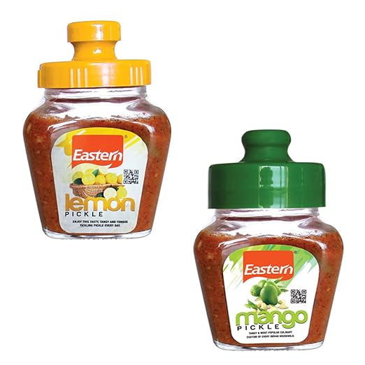 Eastern Pickles Combo - Lemon Pickle (300gms), Mango Pickle (300gms) - Pack of 2