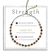 Flvkev Anxiety Relief Items Bracelet for Women, Depression Stress Relief Anti Anxiety Gifts Spiritual Jewelry Natural Healing Crystals for Calm & Balance