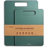 Culiex Wood Fiber Cutting Board Set of 2, Composite Cutting Board for Kitchen, Dishwasher Safe, Non-Toxic, BPA Free, Non-Slip, High Density Chopping Board for Meat Vegetables Fruits