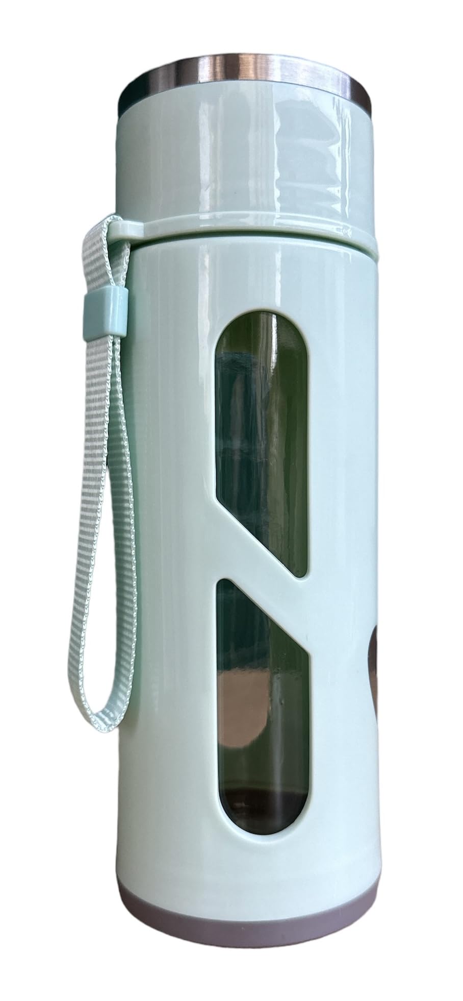 Glass Water Bottle, 500ml Glass Bottle, Glass Jug with Screw Top (Tiffany Green)