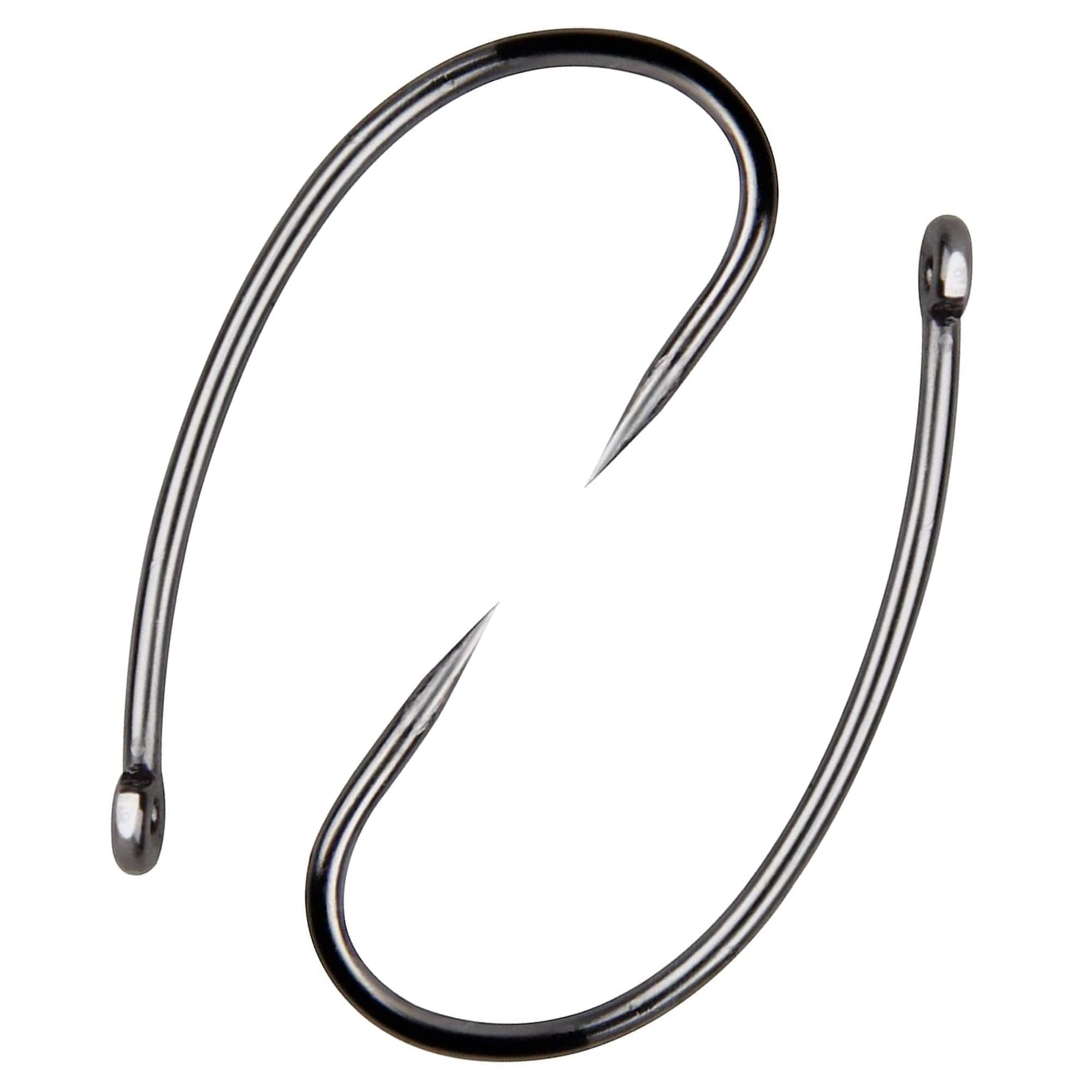 OROOTL Barbless Carp Fishing Hooks, 100pcs Carp Hooks Barbless Fish Hooks Circle Hook Freshwater Saltwater Fly Tying Hooks Hair Rigs Fishing Tackle