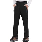 Rdruko Boys Kids Snow Ski Pants Waterproof Fleece Lined Warm Insulated Winter Pants for Outdoor Snowboard