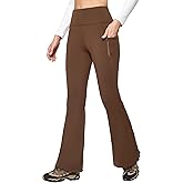 IUGA Fleece Lined Pants Women Water Resistant Hiking Pants Winter Flare Leggings with Pockets Bootcut Thermal