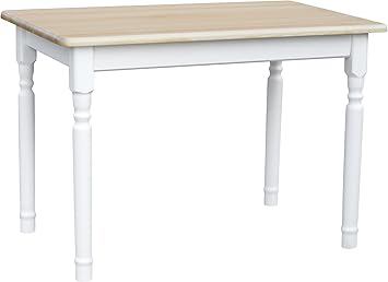 Koma Esstisch Kuchentisch 100x60cm Tisch Massiv Kiefer Holz Weiss Honig Landhausstil Neu Kiefer Lackiert Amazon De Kuche Haushalt