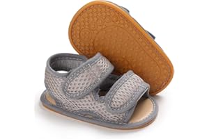 SOFMUO Baby Girls Boys Sparkly Bowknot Sandals Premium Soft Anti-Slip Rubber Sole Infant Summer Outdoor Shoes Toddler First Walkers