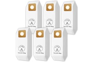 YCUVIN HEPA Vacuum Bags for Simplicity Type A, S20EZM, 5000, 6000 Series, S20E, S20SC, SAH-6; for Symmetry and 6 Series; for Riccar Type A, Most Vibrance, 2000, 4000 Uprights, Part # SAH-6, RAH-6, 6 Pack