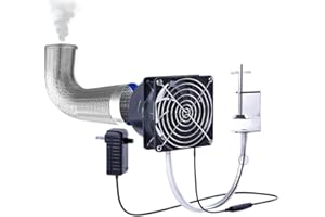 MARTIANS Fume Extractor Adjustable Suction Power Solder with 10-foot smoke exhaust pipe blower fan for Soldering Stained Glass Laser Engraving DIY Projects