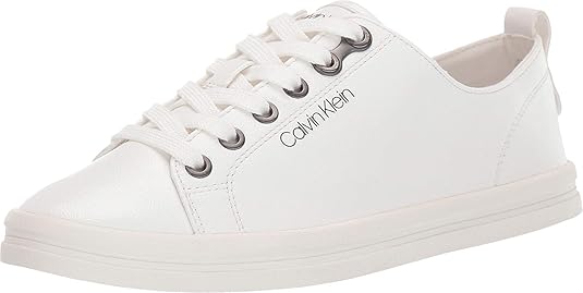calvin klein white tennis shoes