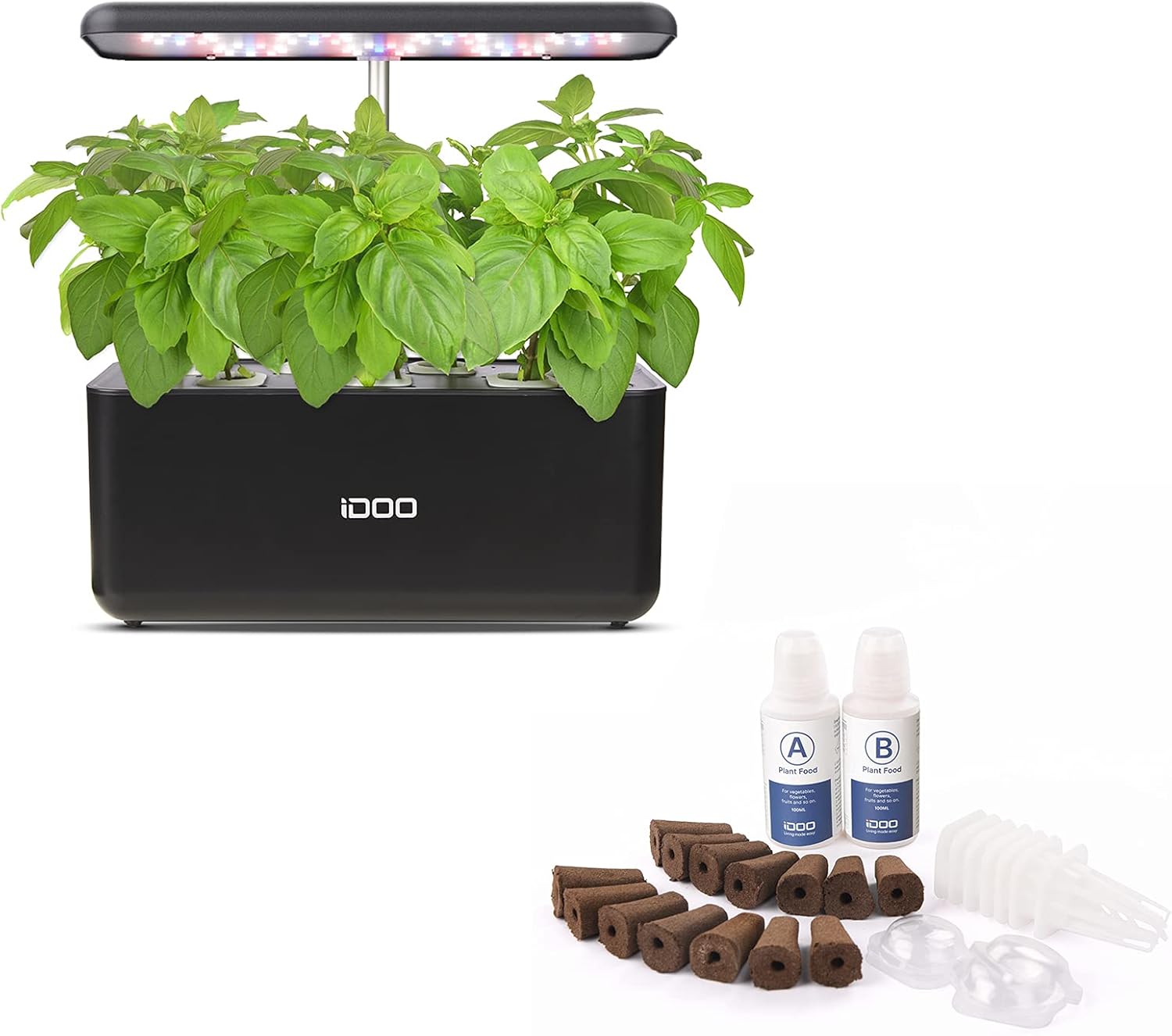 Hydroponics Growing System, Indoor Herb Garden Starter Kit with LED Grow Light, Smart Garden Planter for Home Kitchen, Automatic Timer Germination Kit, Height Adjustable (7 Pods)