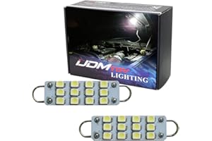 iJDMTOY Xenon White 12-SMD Replacement Bulbs Compatible With Dodge RAM, Charger; Jeep Wrangler, Grand Cherokee, etc Under Hoo