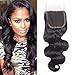 CHEEON 130% Density Free Part 10” Peruvian Virgin Hair Body Wave Lace Closure 100% Unprocessed Human Hair Natural Color Can be Dyed