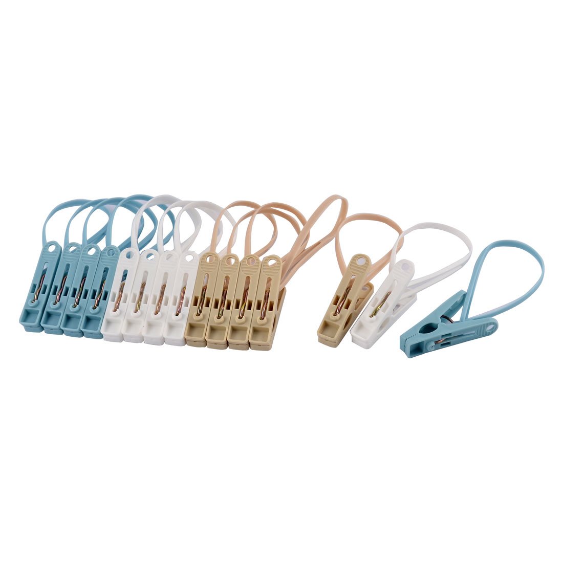 Sourcingmap Plastic Clothes Socks Pants Hang Rope Clips Clamps Hanger 15pcs