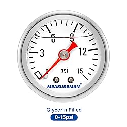 MEASUREMAN 1-1/2" Dial Size, Glycerin Filled Fuel