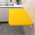 Folding Wall-Mounted Drop-Leaf Table, Heavy Duty Steel, Multiple Uses: Dining, Kitchen, Desk