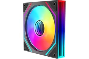Jungle Leopard Prism4 Ultra 120mm PC ARGB Computer Case Fans|Infinity Mirror|Daisy-Chain|4 PIN PWM 1850RPM(Black Reverse_1 Pa