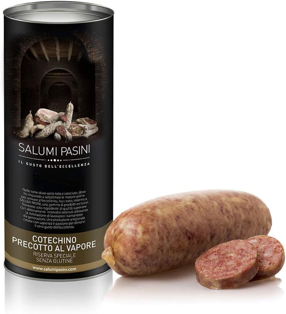 Cotechino precotto al vapore in latta, salumi pasini 500 gr B018QXSRHK