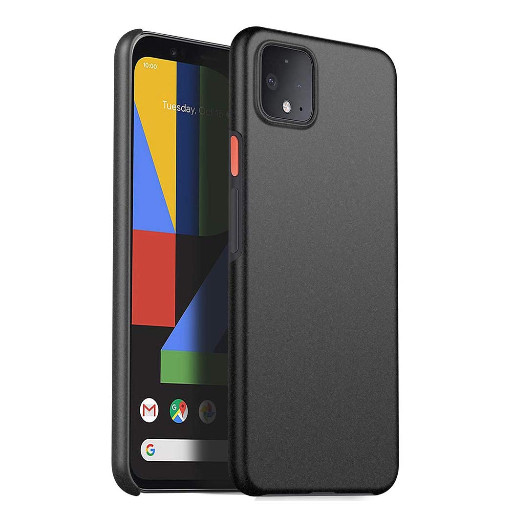 GAPlus Google Pixel 4 Case - Pixel 4 5.7" Ultra Slim Thin Armour Hard Case - Matte Rubberized Cover For Google Pixel 4 (Black)