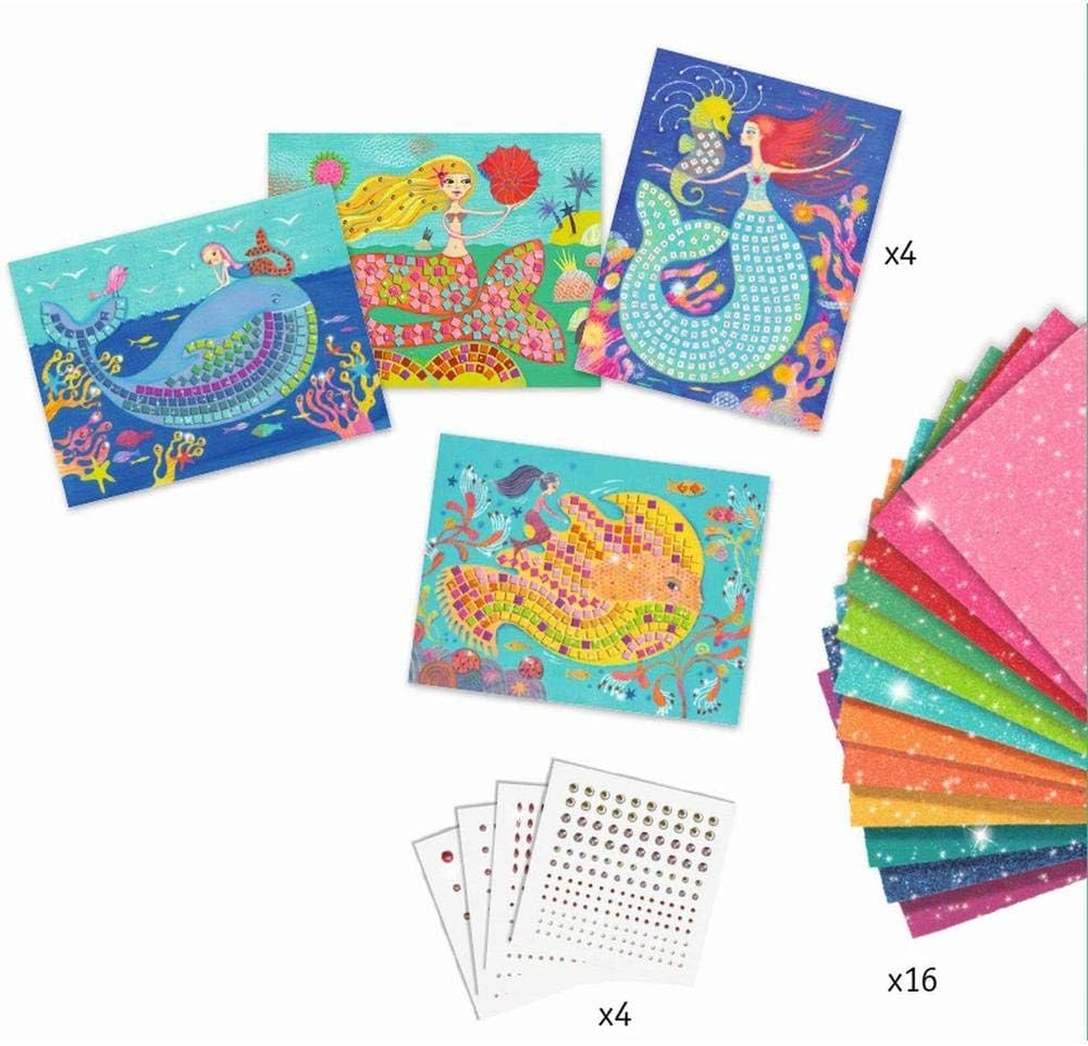 DJECO The Song of the Mermaids Mosaic Box (39423), Multicolor (1), Multicoloured, 8.5 x 8.5 x 1.6 pulgadas - Image 3
