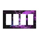 Xuejiaku Light Switch Cover Horror Scary Purple