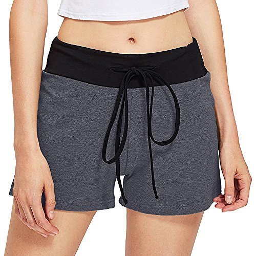 JOYFEEL Women's Summer Casual Camouflage Stretchy Shorts Elastic Drawstring Workout Yoga Active Athletic Pants
