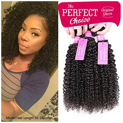 Original Queen 100 Brazilian Unprocessed Virgin Kinky Curly Human